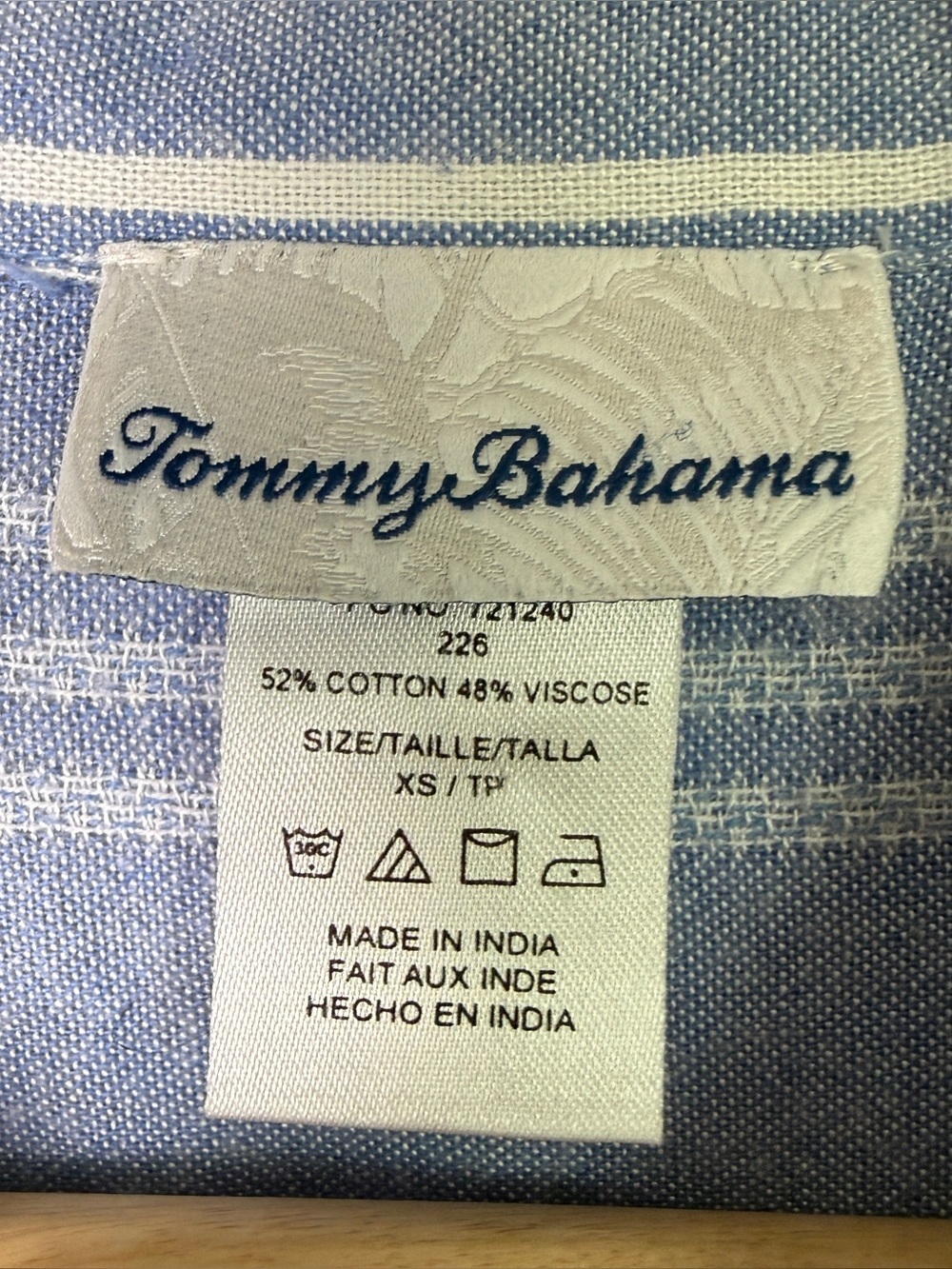 Tommy Bahama Striped Maxi Shirtdress Long Sleeve Roll Cuff Coastal Blue White XS - Picture 6 of 9